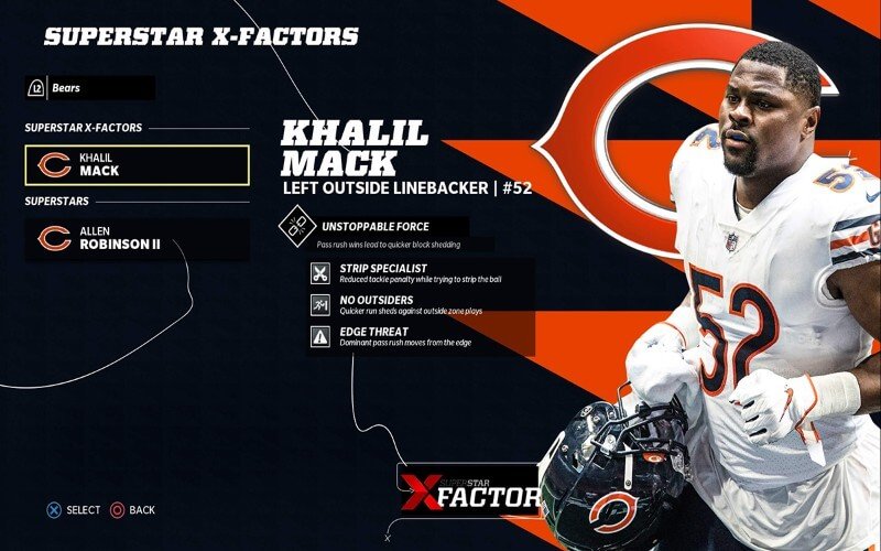 Madden 22 Khalil Mack 최고의 LB 능력