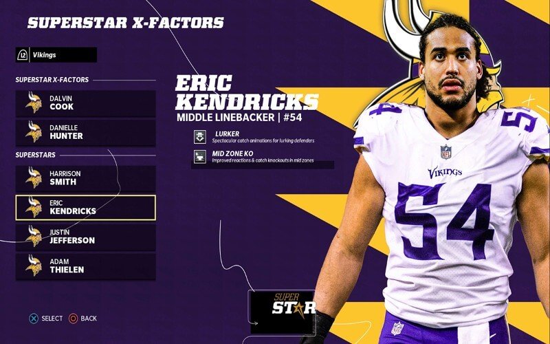 Madden 22 Eric Kendricks 최고의 LB 능력