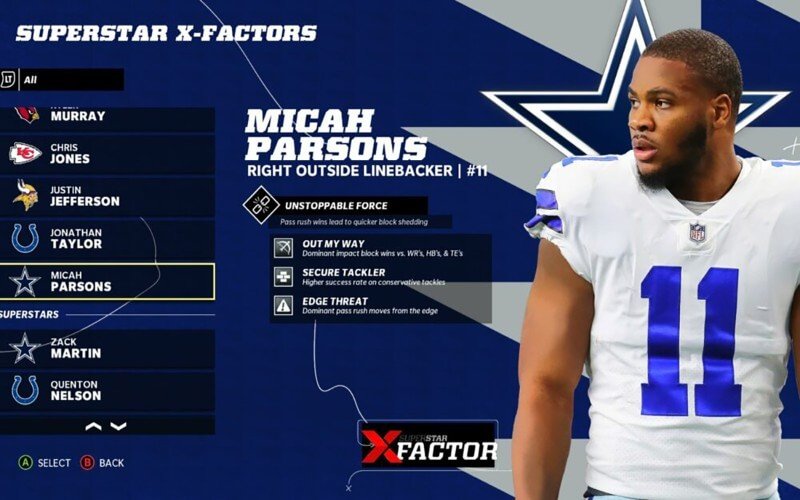 Madden 22 Micah Parsons 최고의 LB 능력