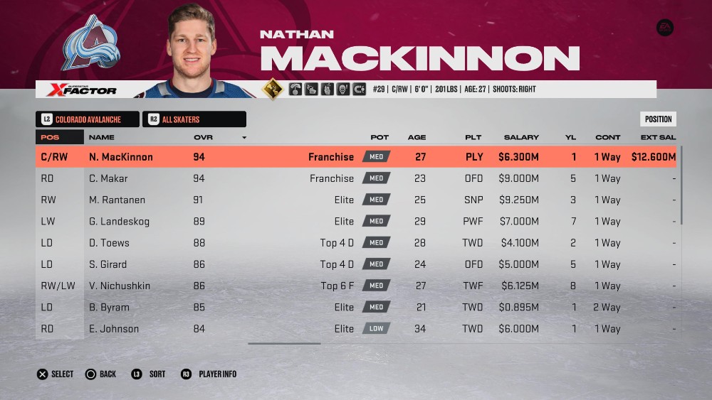 Nathan Mackinnon - Colorado Avalanche 최고의 선수 중 한 명 - NHL 23에서 볼 수 있음