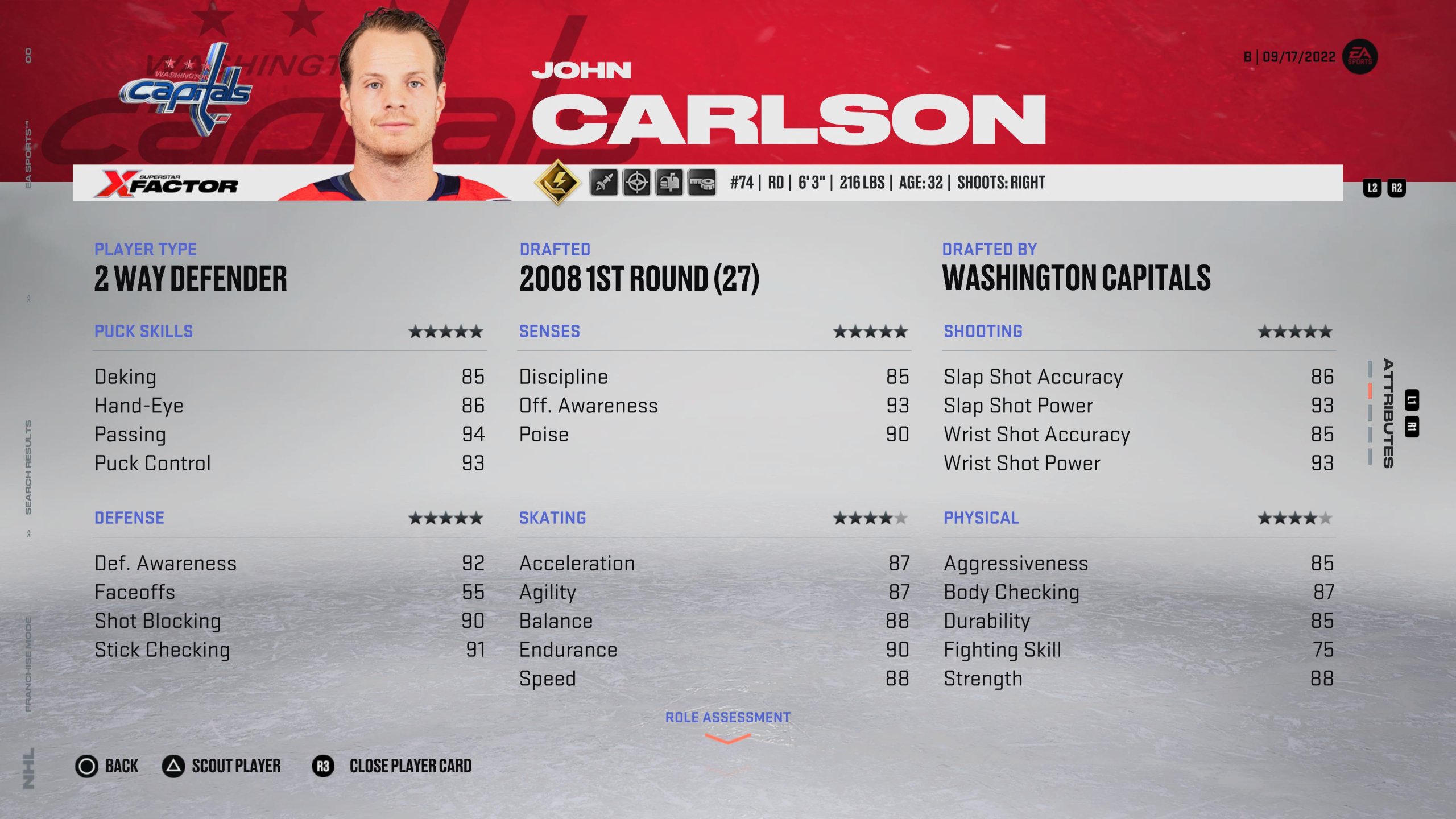 John Carlson - NHL 23 최고의 수비수 중 한 명