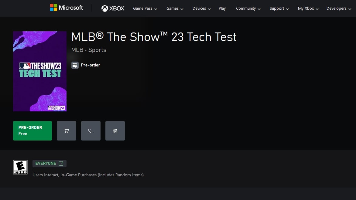 MLB The Show 23 기술 테스트