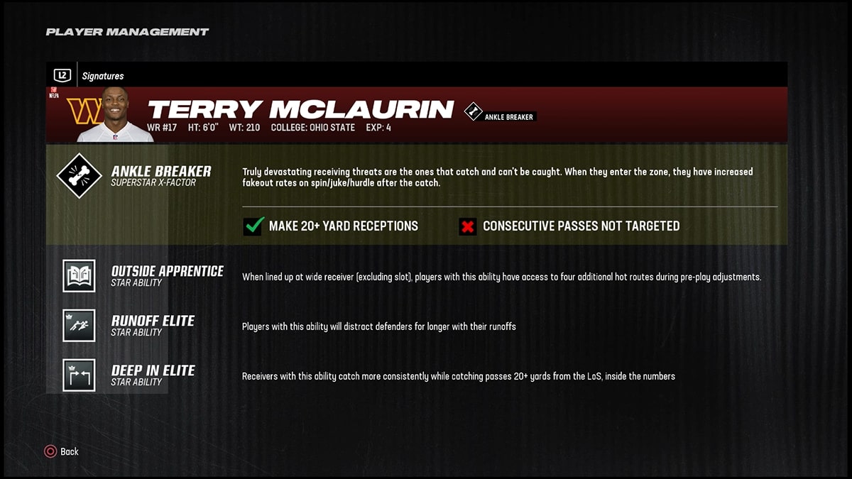 Madden 24 최고의 와이드 리시버 Terry McLaurin