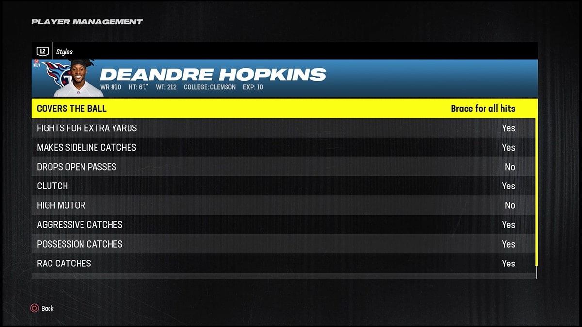 Madden 24 최고의 와이드 리시버 DeAndre Hopkins