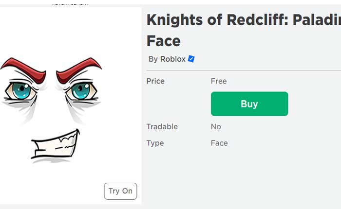 Roblox 무료 얼굴 구매