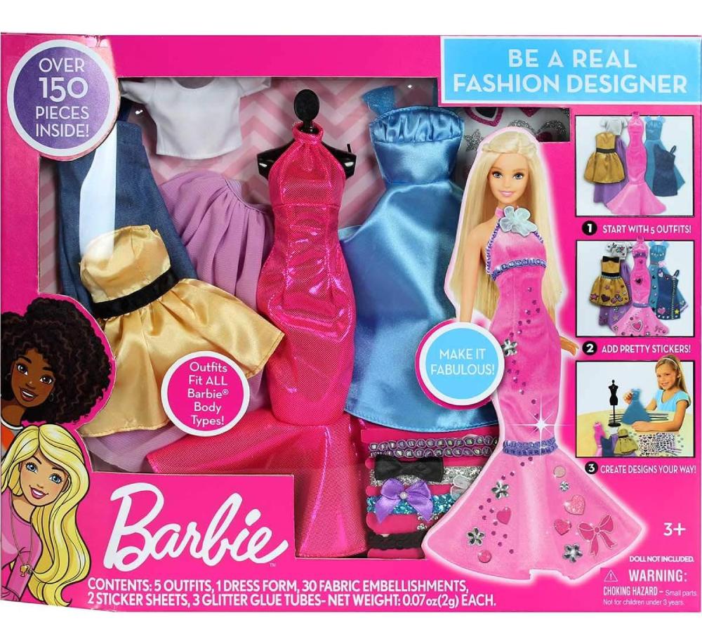 Barbie Be a Fashion Designer 인형 드레스업 키트, 5가지 의상