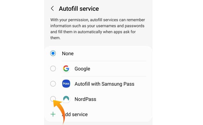 NordPass 자동 완성이 Android 및 Chrome에서 작동하지 않음