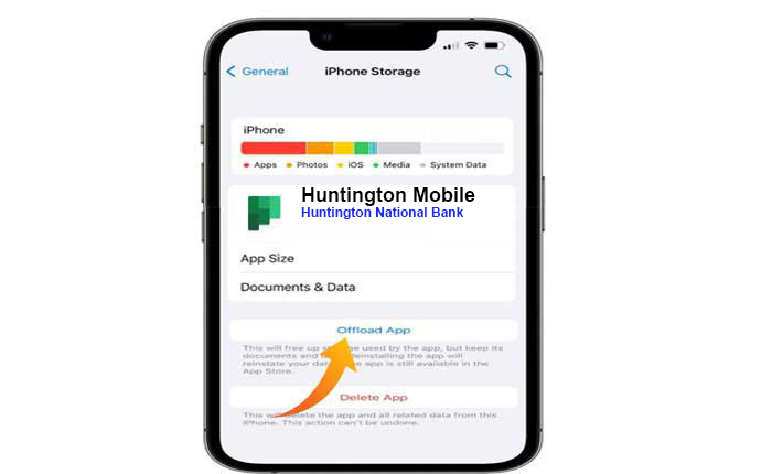 Huntington Bank 앱이 작동하지 않음