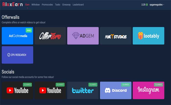 무료 Robux 획득 사이트 Bloxearn