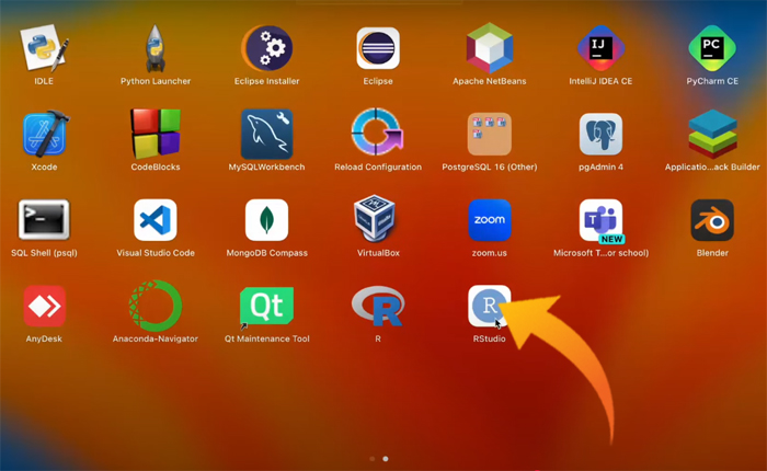 Mac에서 RStudio 다운로드