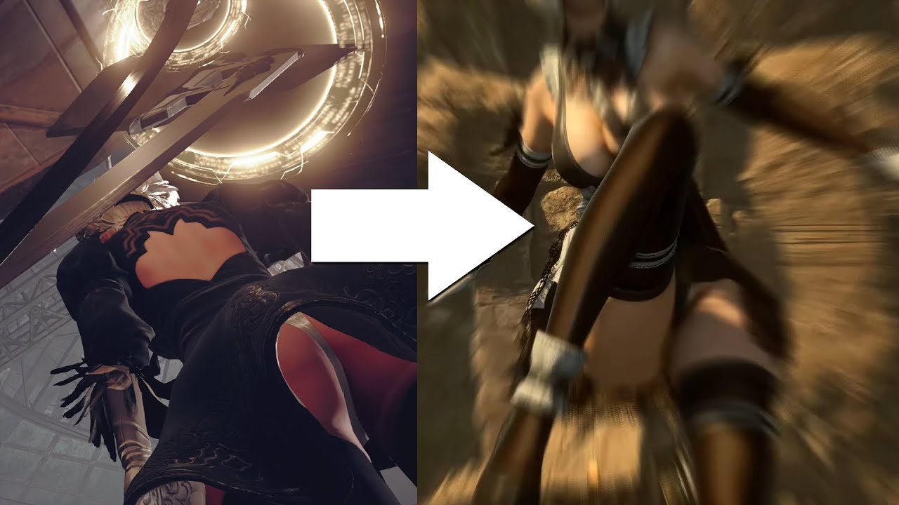 NieR Upskirt Reaction Evolution: Automata Vs Replicant Vs Stellar Blade