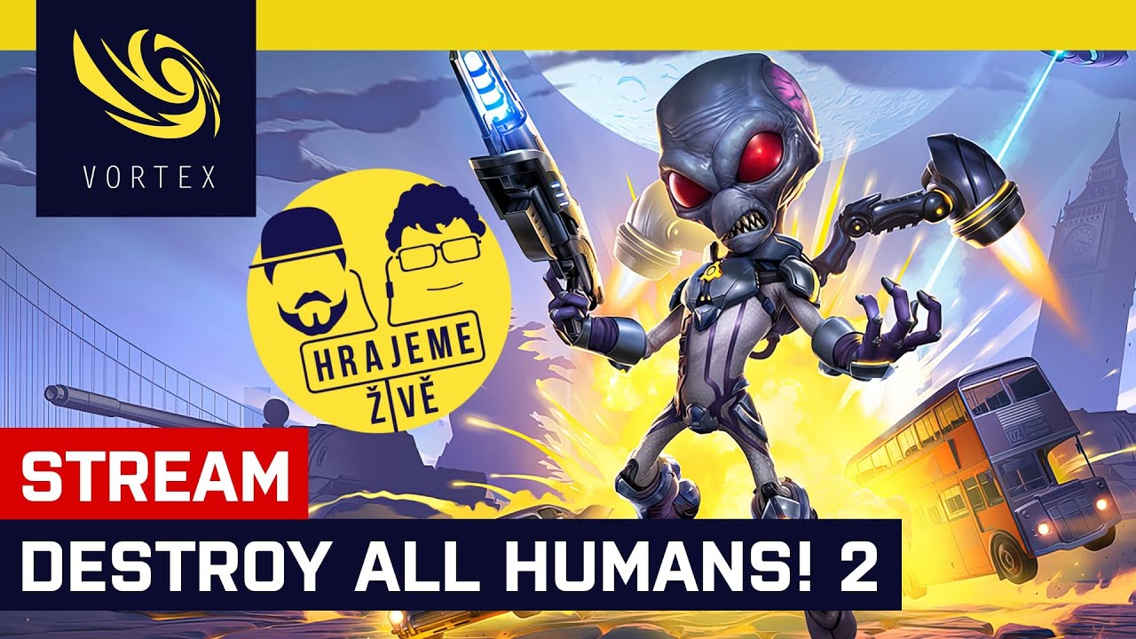 Hrajeme živě Destroy All Humans! 2 - Reprobed. Crypto se vrací s povolením zavádět anální sondy