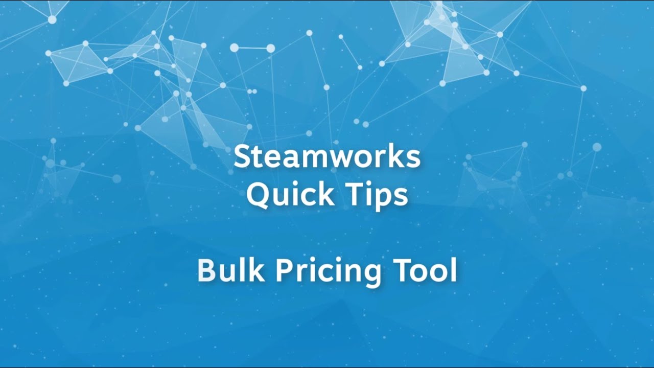 Steamworks Quick Tips - Bulk Pricing Tool