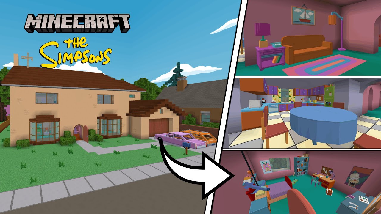 Minecraft The Simpsons - House Tour (Springfield Part 1)