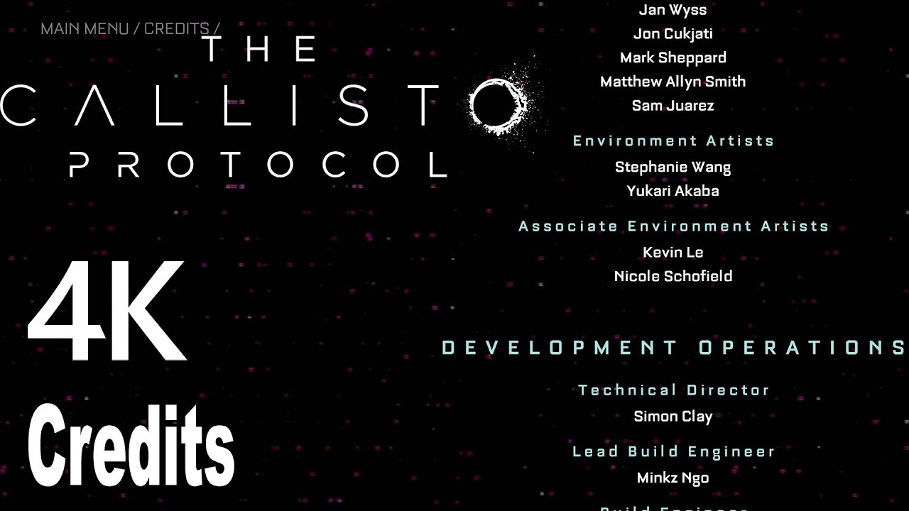 The Callisto Protocol Credits [4K]