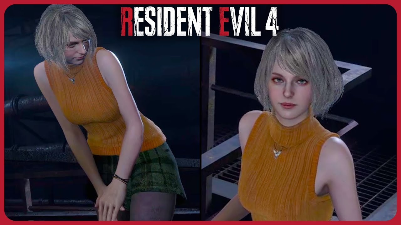 Ashley gets MAD if you try to look under her skirt - Resident Evil 4 Remake