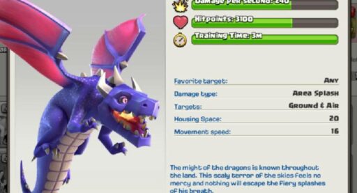 Dragon with stats - Clash of Clans