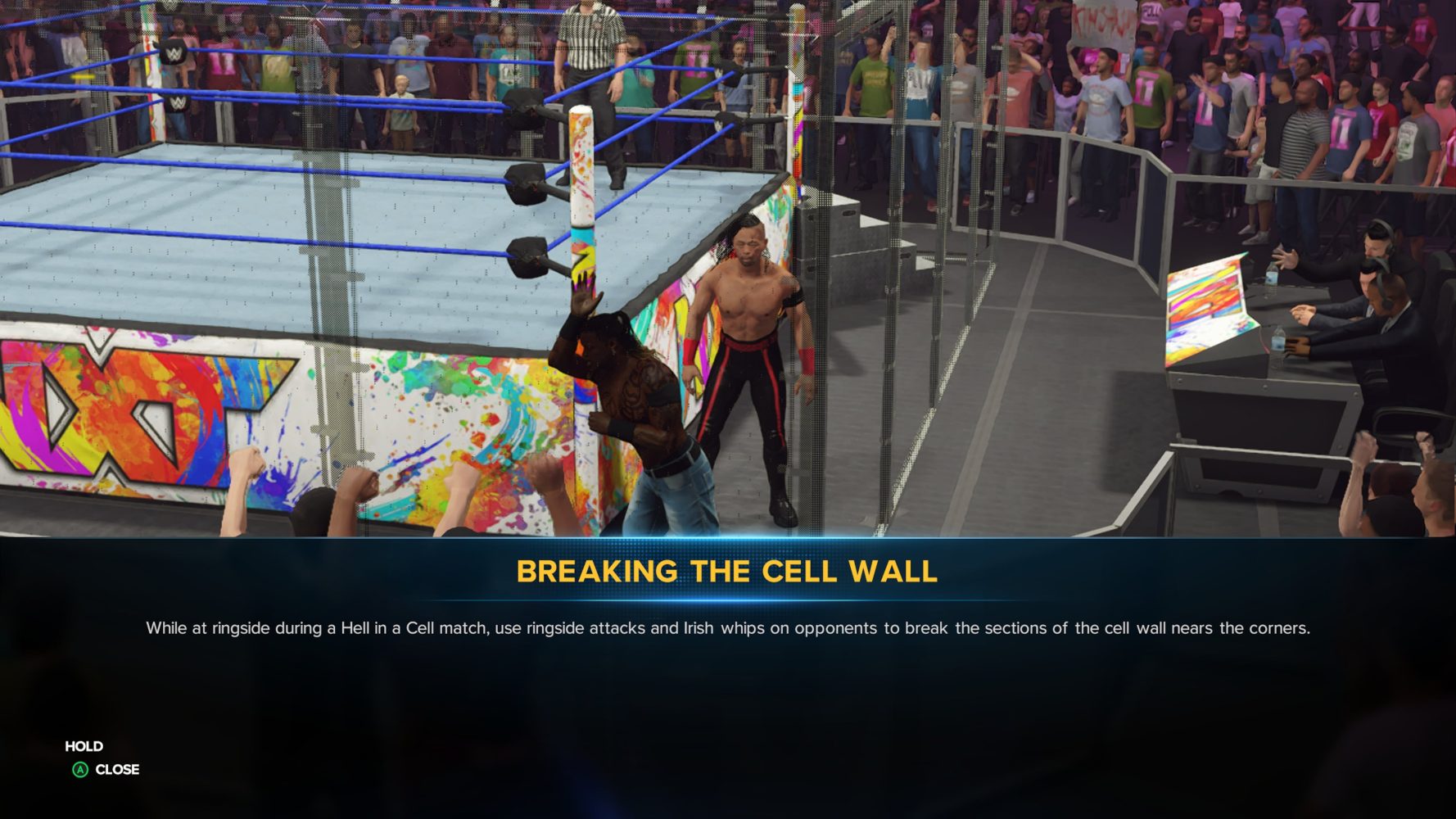 WWE 2K23 Hell in a Cell 컨트롤 가이드 - Break Wall