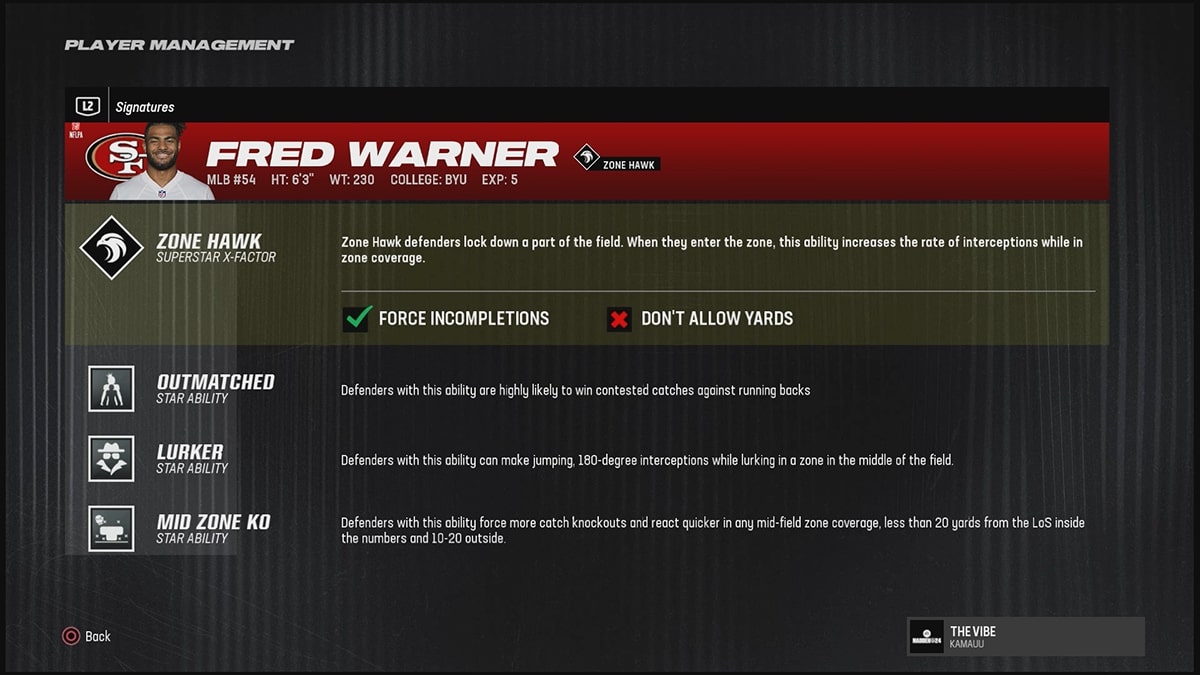 Madden 24 최고의 라인배커 Fred Warner