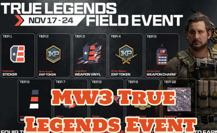 MW 3 True Legends 이벤트가 표시되지 않음 