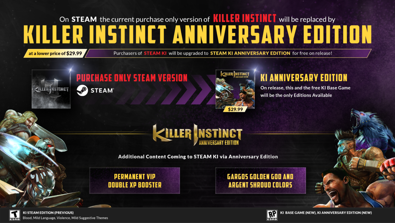 Killer Instinct, Microsoft Studios, Killer Instinct가 10주년을 기념하고 새로운 무료 플레이 버전을 얻습니다.