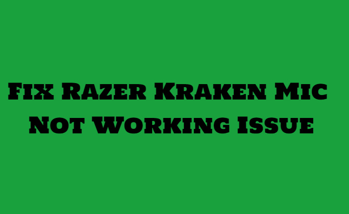 Razer Kraken 마이크가 작동하지 않는 문제 수정 1