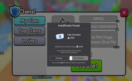 Clan Voucher Pet Sim 99