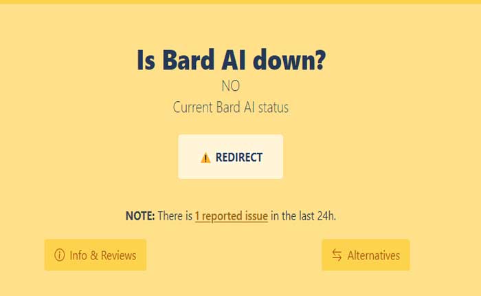 Bard AI 서버 상태