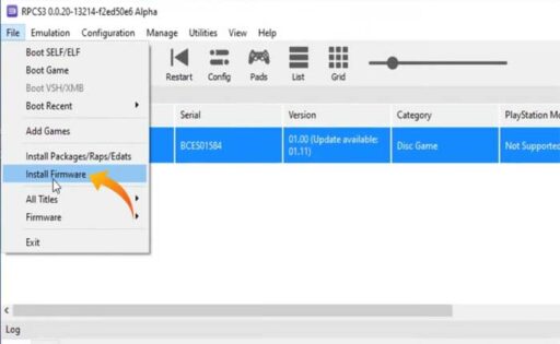 상업용 게임에는 펌웨어 설치가 필요합니다. RPCS3