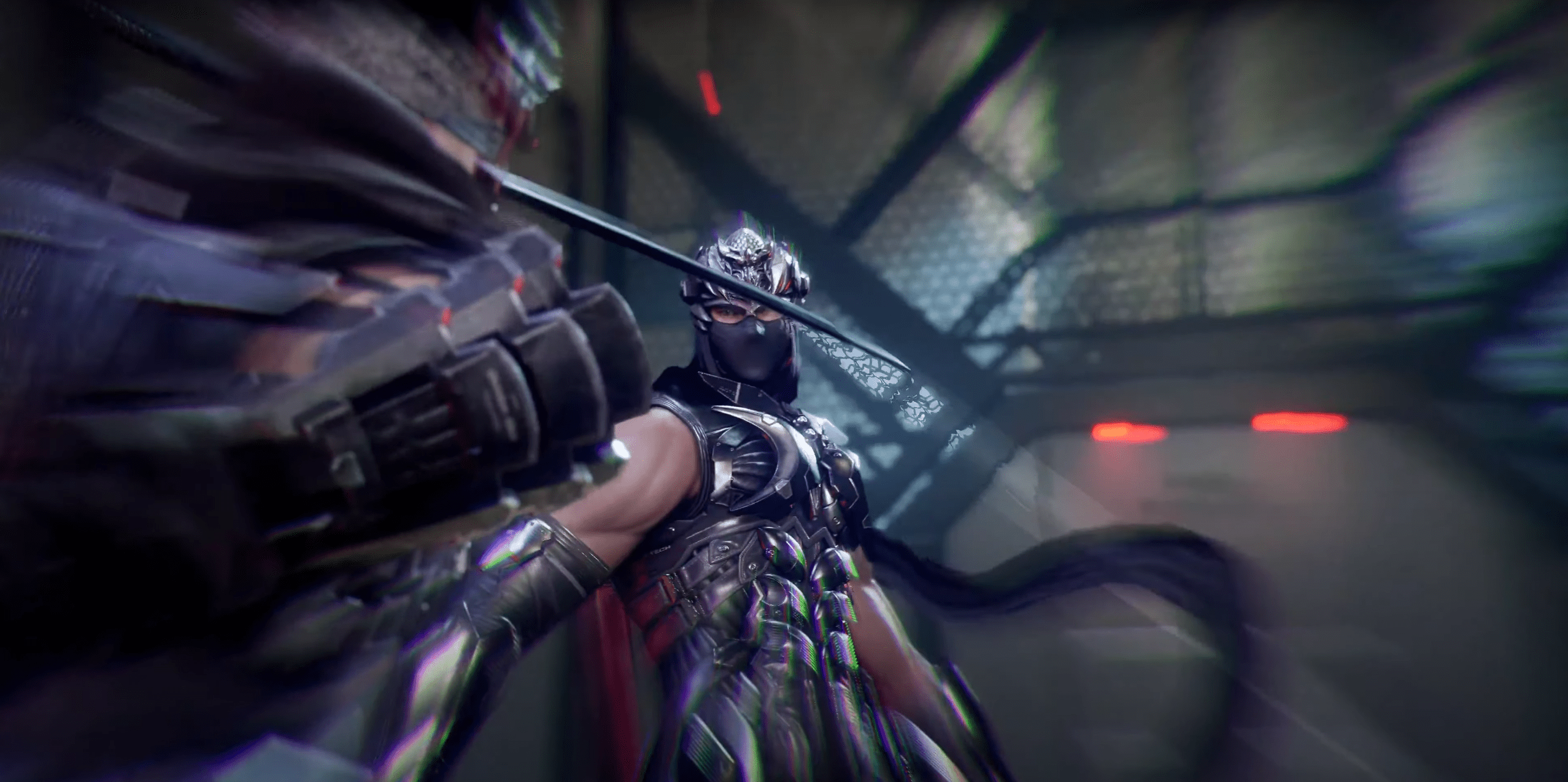 사무라이를 보여주는 Ninja Gaiden 4 예고편의 스크린샷