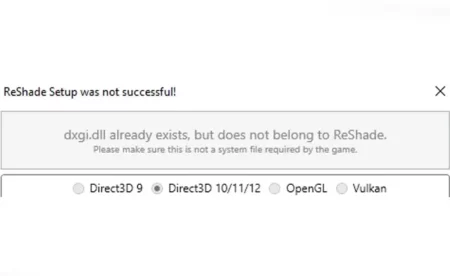 Reshade dxgi.dll은 이미 오류 1이 존재합니다 1