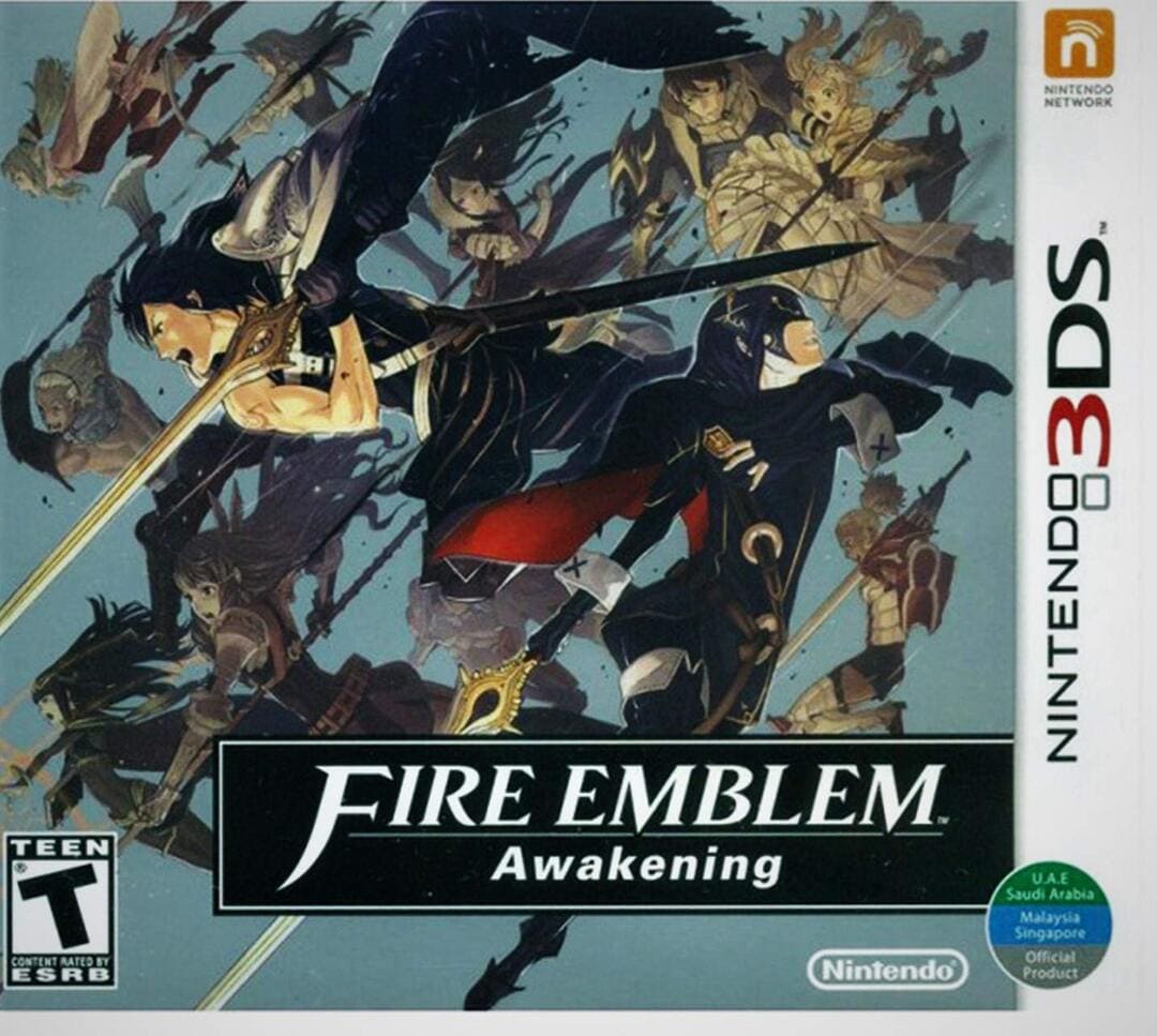 Fire emblem의 게임 박스 커버 : 각성, 최고의 3DS 게임 중 하나입니다.