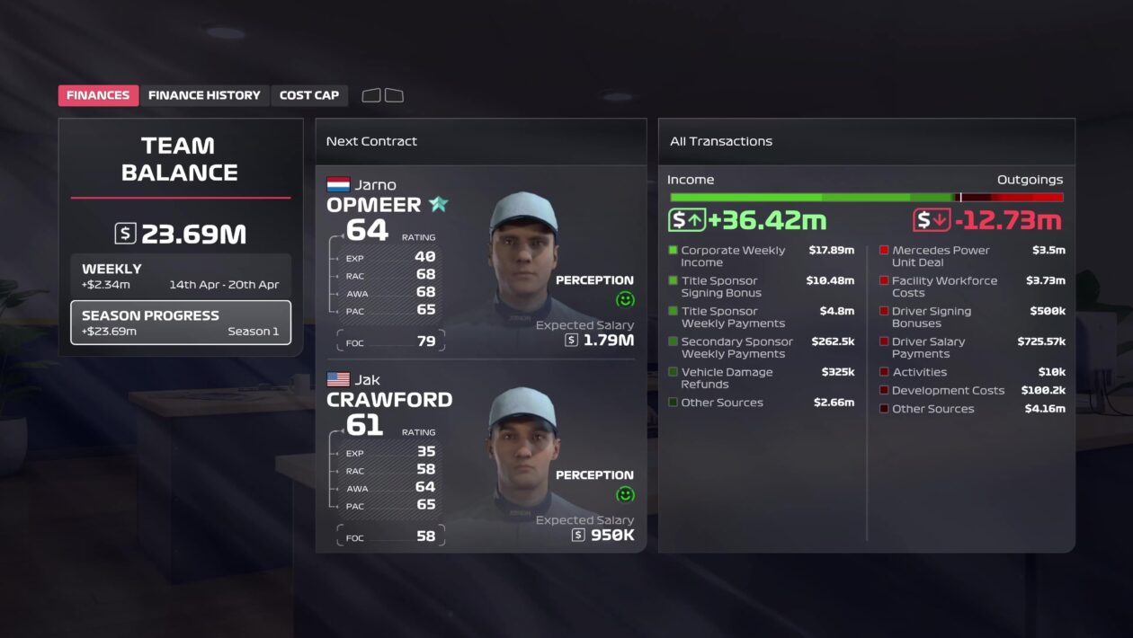 F1 25, EA Sports, 내 팀 모드 v f1 25 당신 중 마침내 안정적인 소유자가 될 것입니다.