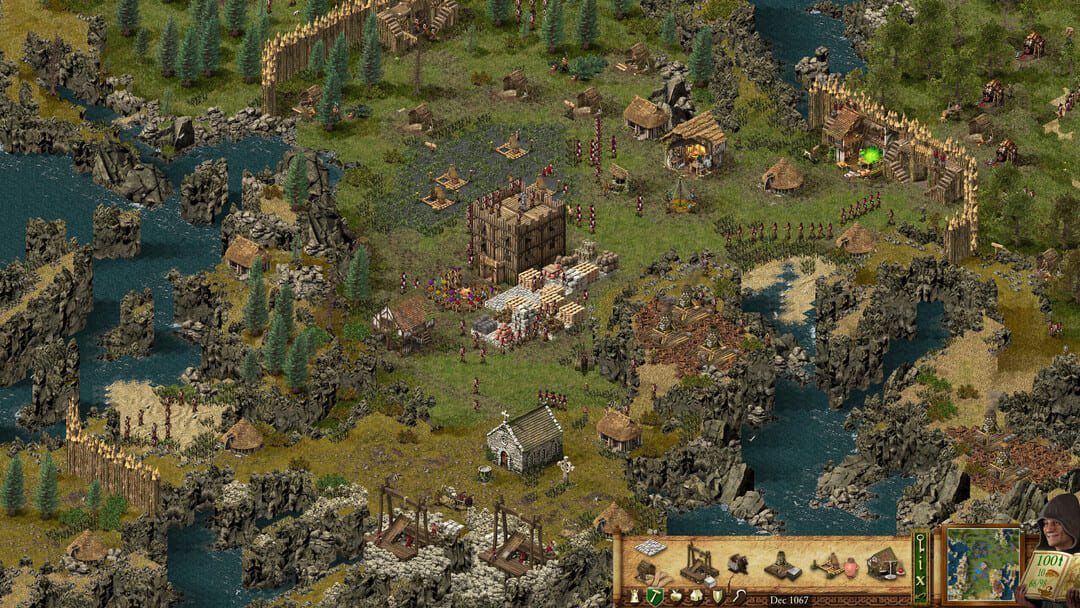 Game Stronghold의 스크린 샷 : Palisade 인클로저를 보여주는 Definitive Edition
