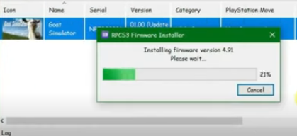 RPCS3의 펌웨어 누락 오류