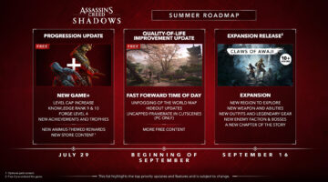 ACS Shadows 용 DLC Assassin 's Creed Shadows (빨간색), Ubisoft, DLC는 9 월 중순에 출시됩니다.
