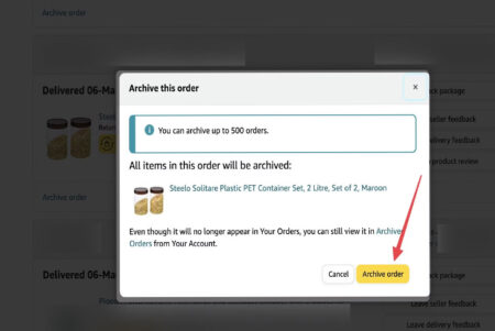 Amazon Archive Order
